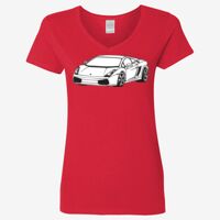 Ladies' Heavy Cotton™ V-Neck T-Shirt Thumbnail