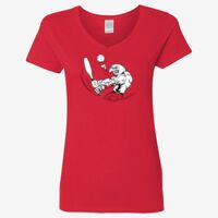 Ladies' Heavy Cotton™ V-Neck T-Shirt Thumbnail