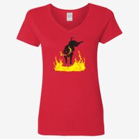 Ladies' Heavy Cotton™ V-Neck T-Shirt Thumbnail