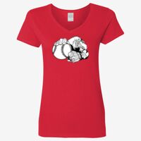 Ladies' Heavy Cotton™ V-Neck T-Shirt Thumbnail