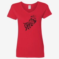 Ladies' Heavy Cotton™ V-Neck T-Shirt Thumbnail