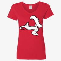 Ladies' Heavy Cotton™ V-Neck T-Shirt Thumbnail