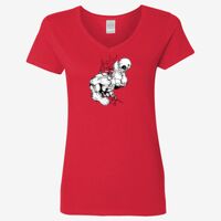 Ladies' Heavy Cotton™ V-Neck T-Shirt Thumbnail