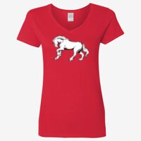 Ladies' Heavy Cotton™ V-Neck T-Shirt Thumbnail