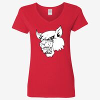 Ladies' Heavy Cotton™ V-Neck T-Shirt Thumbnail