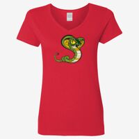 Ladies' Heavy Cotton™ V-Neck T-Shirt Thumbnail