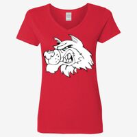 Ladies' Heavy Cotton™ V-Neck T-Shirt Thumbnail