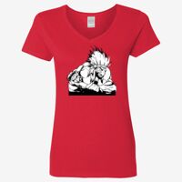 Ladies' Heavy Cotton™ V-Neck T-Shirt Thumbnail