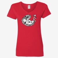 Ladies' Heavy Cotton™ V-Neck T-Shirt Thumbnail