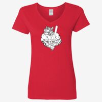 Ladies' Heavy Cotton™ V-Neck T-Shirt Thumbnail