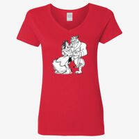 Ladies' Heavy Cotton™ V-Neck T-Shirt Thumbnail