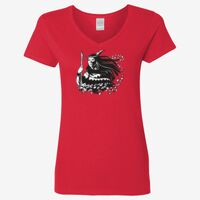 Ladies' Heavy Cotton™ V-Neck T-Shirt Thumbnail