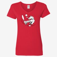 Ladies' Heavy Cotton™ V-Neck T-Shirt Thumbnail