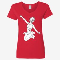 Ladies' Heavy Cotton™ V-Neck T-Shirt Thumbnail