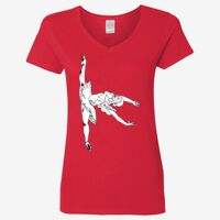 Ladies' Heavy Cotton™ V-Neck T-Shirt Thumbnail