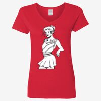 Ladies' Heavy Cotton™ V-Neck T-Shirt Thumbnail