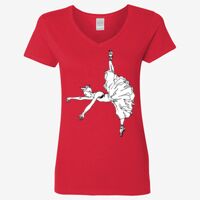 Ladies' Heavy Cotton™ V-Neck T-Shirt Thumbnail