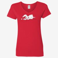 Ladies' Heavy Cotton™ V-Neck T-Shirt Thumbnail