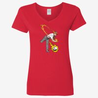 Ladies' Heavy Cotton™ V-Neck T-Shirt Thumbnail