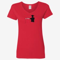 Ladies' Heavy Cotton™ V-Neck T-Shirt Thumbnail