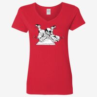 Ladies' Heavy Cotton™ V-Neck T-Shirt Thumbnail