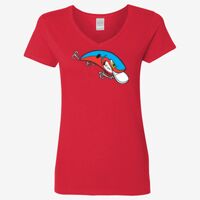 Ladies' Heavy Cotton™ V-Neck T-Shirt Thumbnail