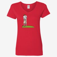 Ladies' Heavy Cotton™ V-Neck T-Shirt Thumbnail