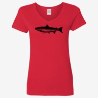 Ladies' Heavy Cotton™ V-Neck T-Shirt Thumbnail