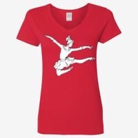 Ladies' Heavy Cotton™ V-Neck T-Shirt Thumbnail