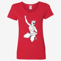 Ladies' Heavy Cotton™ V-Neck T-Shirt Thumbnail