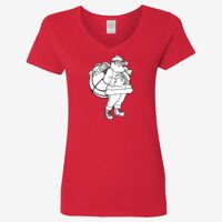 Ladies' Heavy Cotton™ V-Neck T-Shirt Thumbnail