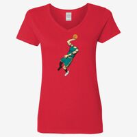 Ladies' Heavy Cotton™ V-Neck T-Shirt Thumbnail