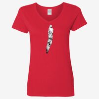 Ladies' Heavy Cotton™ V-Neck T-Shirt Thumbnail