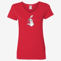 Ladies' Heavy Cotton™ V-Neck T-Shirt Thumbnail