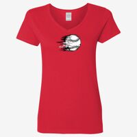 Ladies' Heavy Cotton™ V-Neck T-Shirt Thumbnail