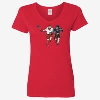 Ladies' Heavy Cotton™ V-Neck T-Shirt Thumbnail