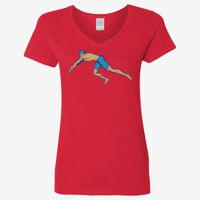 Ladies' Heavy Cotton™ V-Neck T-Shirt Thumbnail