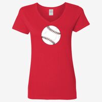 Ladies' Heavy Cotton™ V-Neck T-Shirt Thumbnail