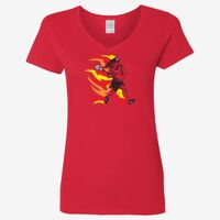 Ladies' Heavy Cotton™ V-Neck T-Shirt Thumbnail