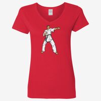 Ladies' Heavy Cotton™ V-Neck T-Shirt Thumbnail