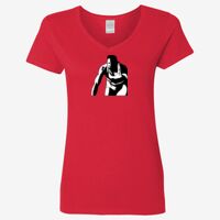 Ladies' Heavy Cotton™ V-Neck T-Shirt Thumbnail