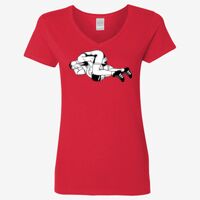 Ladies' Heavy Cotton™ V-Neck T-Shirt Thumbnail