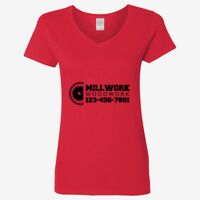 Ladies' Heavy Cotton™ V-Neck T-Shirt Thumbnail